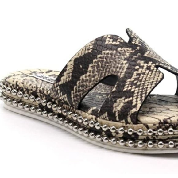 Cape Robbin Snake Print Sandals New - Picture 3 of 9